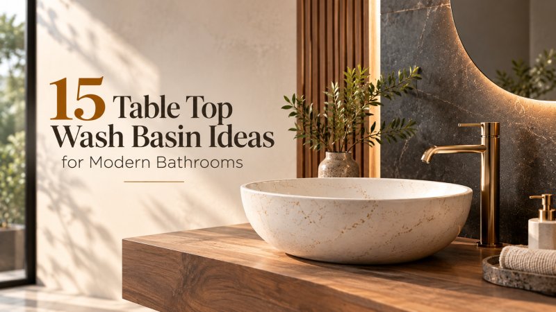 15 Table Top Wash Basin Ideas for Modern Bathrooms: Designs, Sizes & Styling Tips