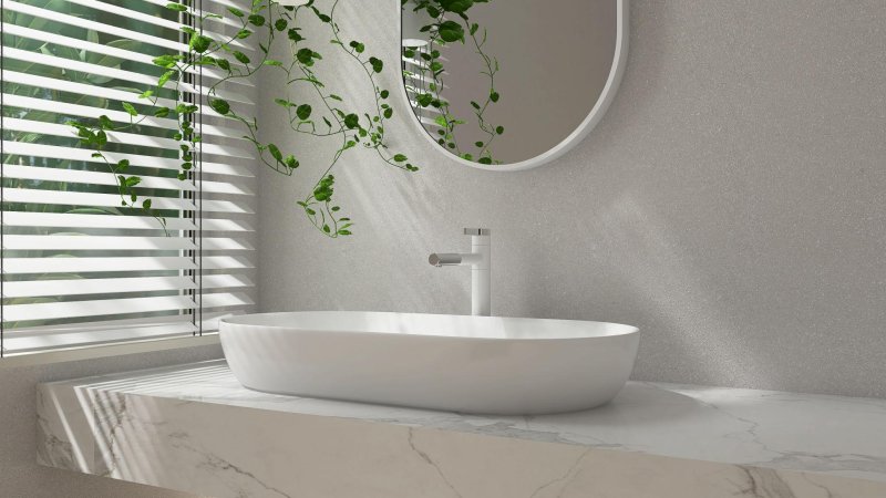 Oval countertop latest wash basin design for a minimalist bathroom